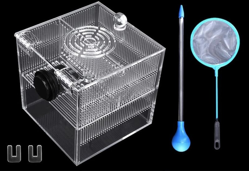 NestBasics Magnetic Fish Breeder Box for Isolation Boxes (4.71 Inch with 2 Divider（Sealed Bottom Version）) - Image 1